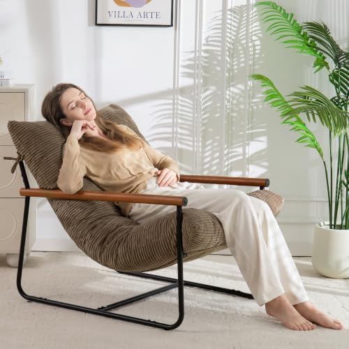 MAXYOYO Modern Accent Chair, Comfy Living Room Chair with Metal Frame