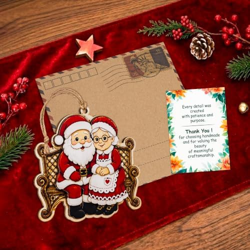 Santa and Mrs. Claus Christmas Tree Ornament 2026, Vintage Christmas Ornament, Traditional Christmas Decor, Cute Holiday Ornament, for Women, Friends, Family