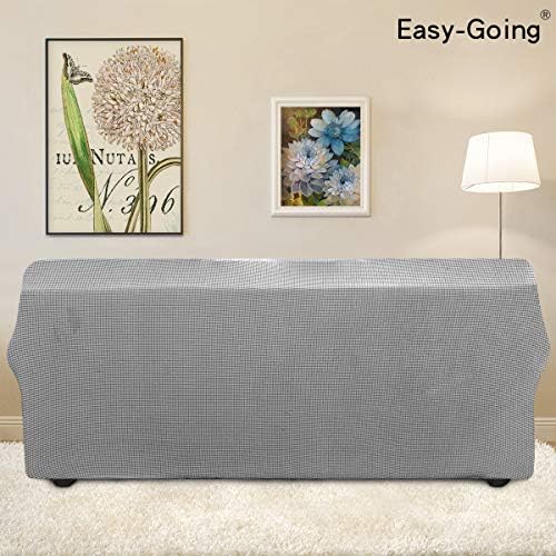 Easy-Going Stretch 4 Seater Oversized Sofa Couch Cover Light Gray