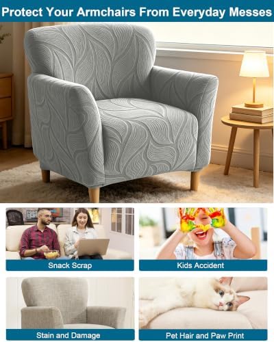 CRFATOP Accent Chair Cover, Stretch Armchair Slipcover for Living Room,A40