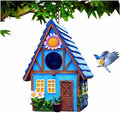 Garden Bird House, Hanging Birdhouse for Wren, Finch & Bluebird Red