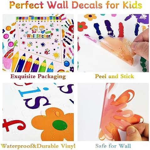 Inspirational Kids Classroom Wall Decals – The Future of the World Is in This Room Quote – Peel and Stick Vinyl Sticker for School, Nursery and Playroom Decor