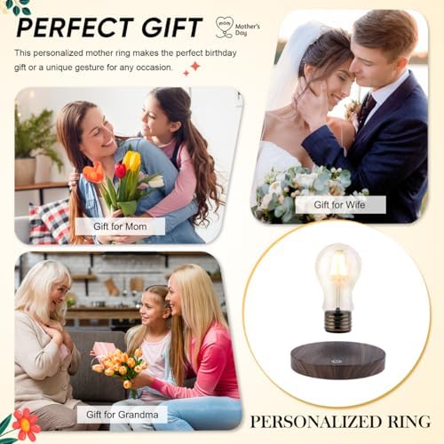 Magnetic Levitation Floating Light Bulb Lamp, Levitating Lamp Rotating LED Light Bulb Night Light Decorative Desk Lamp for Home Table Decor