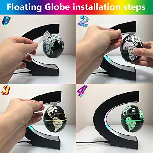 Multi-Color Changing Magnetic Levitation Floating Globe, Desktop Decoration