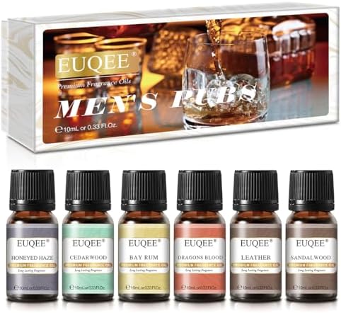 EUQEE 6PCS Men's Pubs Gift Set Premium Fragrance Oils for Men