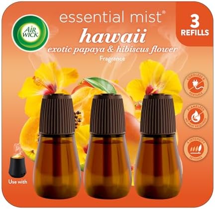 Air Wick Essential Mist Refill Hawaii Exotic Papaya & Hibiscus Flower 3ct