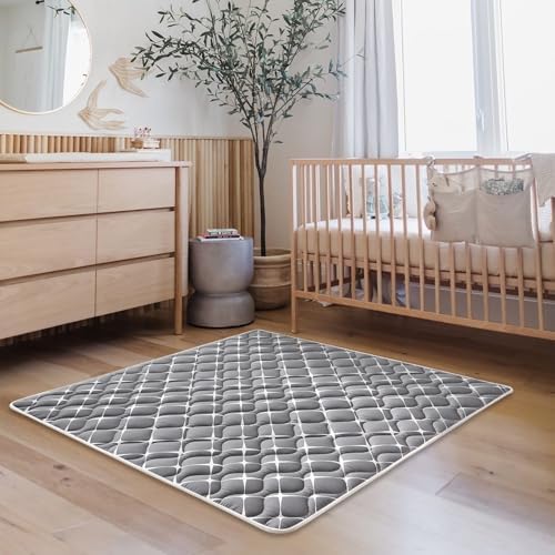 High-Density Foam Baby Play Mat, 36x36 Inches Thicken One-Piece Comfortable and Soft Playmat, Non Slip Machine Washable Floor Mat for Infants, Tapete para Bebes,Toddlers