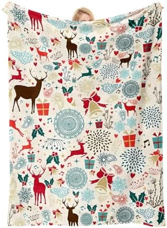 TEHALK Christmas Blankets and Throws for Adults/Women/Boys/Kids, Holiday Fleece Throw Blanket for Couch/Sofa, Holiday Decor, Christmas Decorations/Gifts 40"x 60"