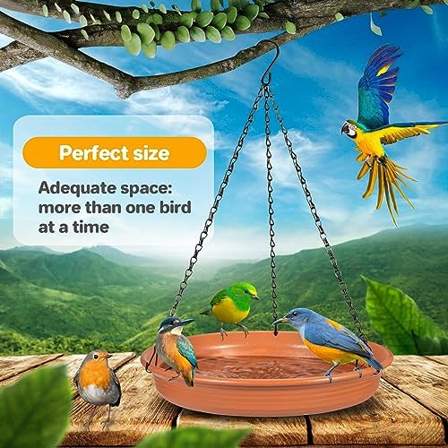 CARGEN Hanging Bird Bath Hanging Bird Feeder Tray - Outdoor Wildlife Feeder