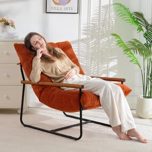 MAXYOYO Modern Accent Chair, Comfy Living Room Chair with Metal Frame