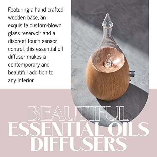 Raindrop 3.0 Nebulizing Diffuser for Essential Oil/Aromatherapy by Organic Aromas with Touch Sensor and MagConnect-Style Electrical Cord and Adapter. (White)
