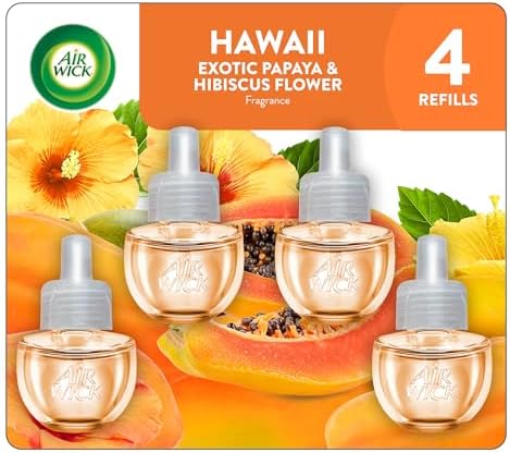 Air Wick Plug In Refills, Hawaii Exotic Papaya & Hibiscus Flower, 3ct