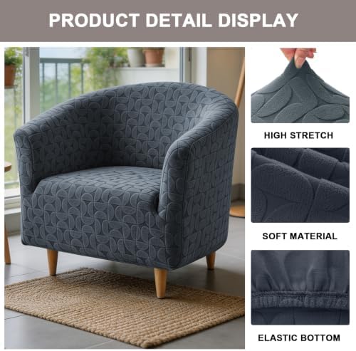Eco-Ancheng Club Chair Slipcover Tub Chair Cover Stretch Armchair Covers