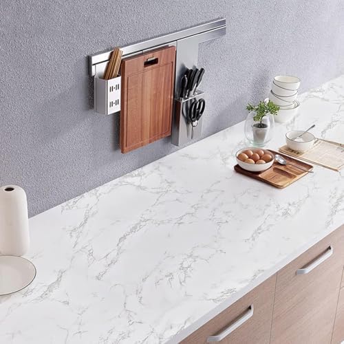 Marble Peel and Stick Wallpaper Kitchen Countertop & Cabinets Contact Paper