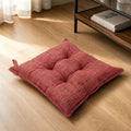 SINOSSO Floor Pillow Large Square 22x22 Inch, Minimalist Color-Block Meditation Cushion, Non-Slip Shredded Memory Foam Floor Cushion for Yoga, Reading, Tatami, Chair Seat, Red, 1 Pack
