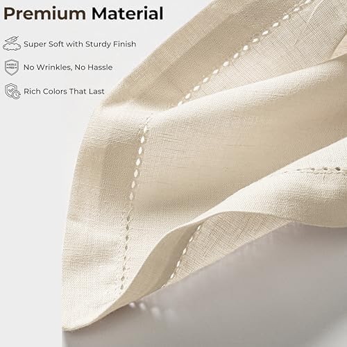 Ramanta Home Decorative Cloth Dinner Napkins Set of 4, 20x20 Inch