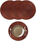 COTTON CRAFT Glitz Handmade Beaded Charger Placemats - Set of 4 - Burgundy
