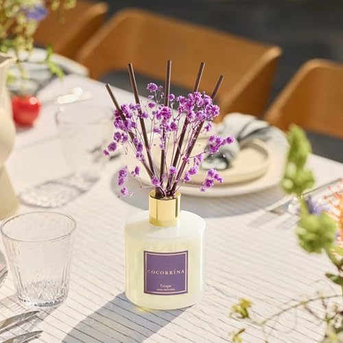 COCORRÍNA Reed Diffuser - Grape 6.7 fl oz Reed Diffuser with Sticks, Home Bedrrom Bathroom Shelf Decor