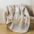 SLPR - Cotton Quilted Throw Blanket, 50" x 60", Walk in the Cotswolds