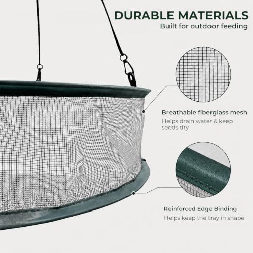 16 Inch Hanging Bird Seed Catcher Trays, 2 Pack