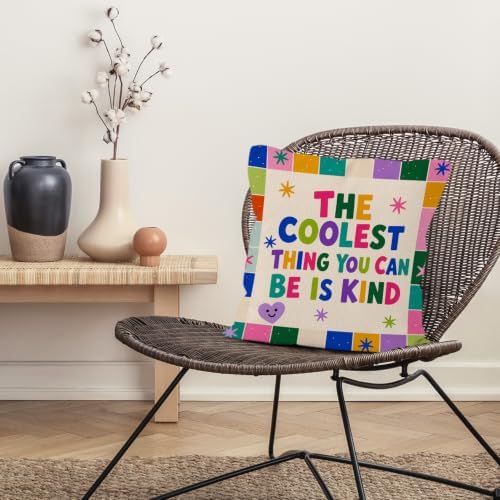Inspirational Colorful Boy Girl Nursery Throw Pillow Cover 18x18
