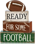 Yuntau 4 Pcs Fall Football Decorations for Home Farmhouse Tiered Tray Decor