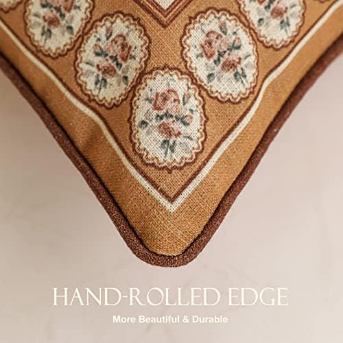 patdrea Designer Vintage Square Throw Pillow Cover,18"x18",Set of 2