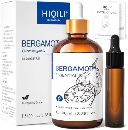 HIQILI Bergamot Essential Oil for Diffuser, Skin & Hair