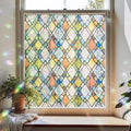 ADD.HERES Rainbow Window Privacy Film, Stained Glass Cling, 35.4" x 118"