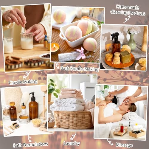 Essential Oil Set, 32 Pcs Fragrance Oils for Diffusers, Home Care, Humidifier Laundry, Candle Making - Tea Tree, Sandalwood, Lavender, Vanilla, Eucalyptus and More(5mL)