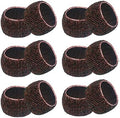 COTTON CRAFT Glitz Handmade Beaded Napkin Rings - Set of 12 - Brown