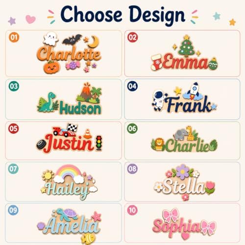 Personalized Name Sign for Nursery, Custom Wooden Kids Room Door Wall Sign