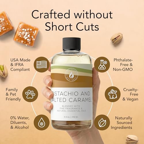Aroma Country Pistachio & Salted Caramel Luxury Diffuser Oil (4 Fl Oz)
