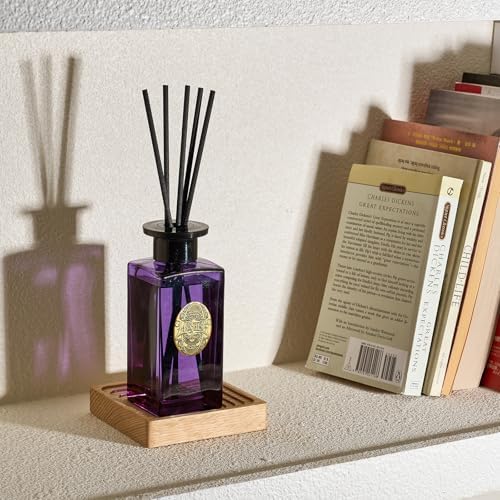 M&SENSE 6.3 oz Large Reed Diffuser Set | Lavender Eucalyptus Scent Oil Diffuser with Sticks | Hotel Collection Non-Toxic Essential Oil |for Bedroom Bathroom Living Room