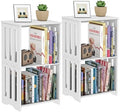 HAYOFAMY 3-Tier End Table Nightstand White Set of 2