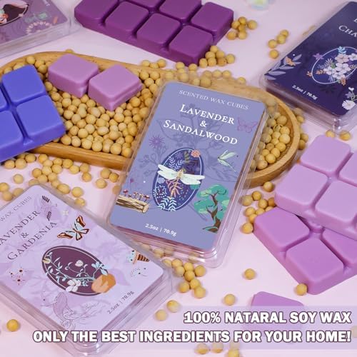 SCENTORINI Wax Melts, Winter Scented Wax Cubes, Lavender Scent for Sleep