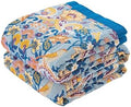 XIBLC Boho Throw Blanket for Bed, 100% Cotton Soft Rustic Quilt Fall Blanket, 60"x80" Floral Printed Farmhouse Decor Bed Blankets, All Season Rustic Reversible Bohemian Throw Quilt