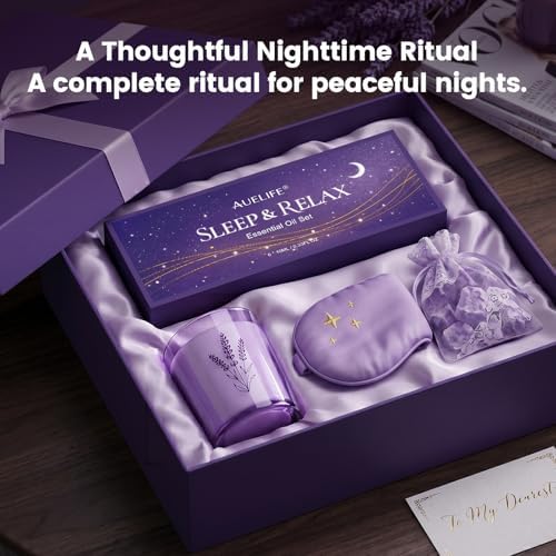 Auelife Sleep & Relax Essential Oils Set for Diffusers for Home, 6x10ml