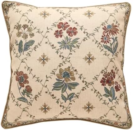 patdrea Designer French Vintage Throw Pillow Cover,18"x18"