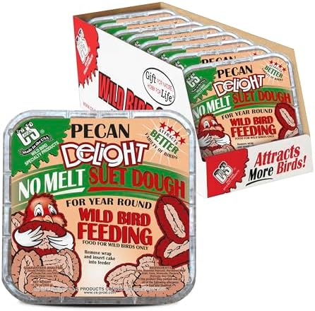 C&S Pecan Delight No Melt Suet Dough, Suet Cakes for Wild Birds