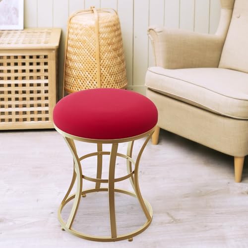 Vanity Chair, Small Velvet Vanity Stool & Ottoman Bench for Bathroom, Dorm