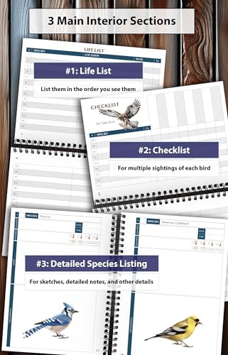 Bird Watching Journal with Life List & Checklist - Improve Your Observation Skills With This Birding Log Book With Illustrations of North America’s Most Common Birds. A Thoughtful Gift for Bird Lovers