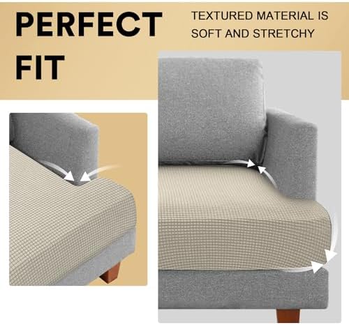 PrinceDeco Stretch T Cushion Loveseat Slipcovers,Pets Friendly,Island Fossi