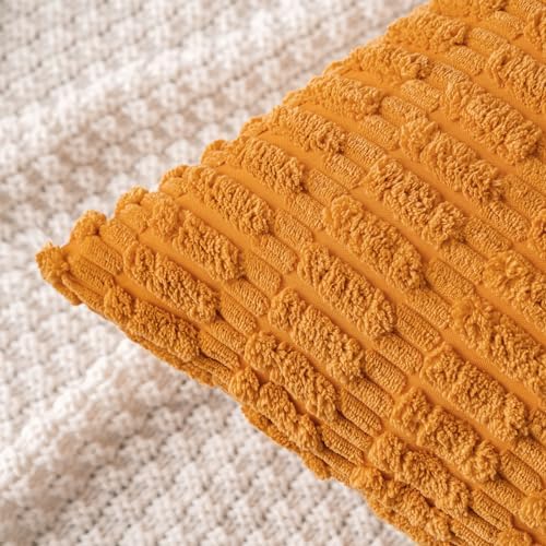 MIULEE Fall Decorative Throw Pillow Covers 16x16 Burnt Orange Pack of 2