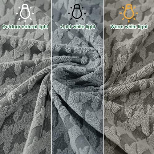 MAXIJIN Stretch Couch Cover Sofa Covers for 3 Cushion Couch (71"-91" Washable Sofa Slipcovers with Non-Slip Foam & Elastic Strap, Dog Cat Pet Friendly Furniture Protector (Large, Light Gray)