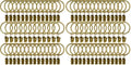 80 Pack Metal Curtain Rings with Clips, Drapery Clips Hooks, Decorative Curtain Rod Clips 1.5 in Interior Diameter, Antique Bronze