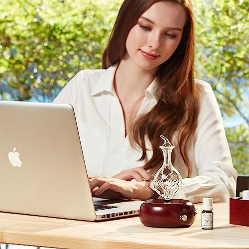 Nebulizing Pure Essential Oil Aromatherapy Diffuser, Premium Home & Professional Use, No Heat, No Water, No Plastic – Dark Radiance by Organic Aromas