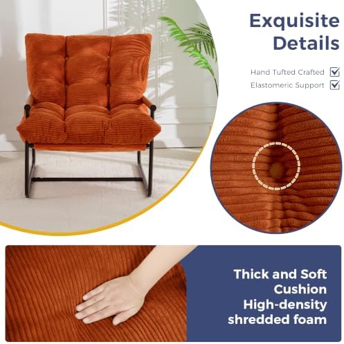 MAXYOYO Modern Accent Chair, Comfy Living Room Chair with Metal Frame