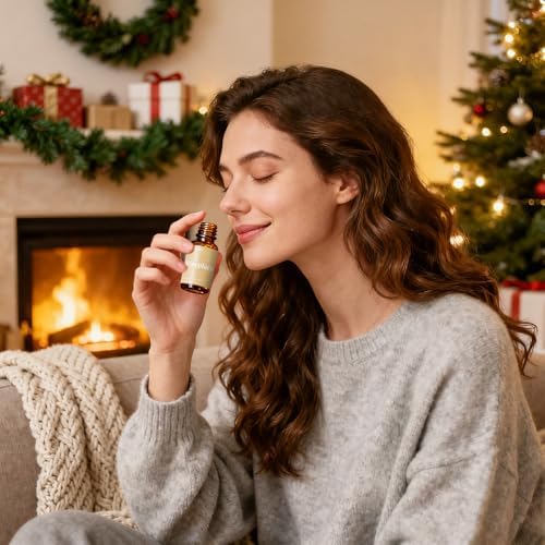 Fragrance Oil Holiday Set, Aromtopia Essential Oils for Candle Soap Making, 6x10ml, Diffuser Oils Scents, Winter Fragrance Oils, Christmas Tree, Coffee Chocolate, Black Cherry, More