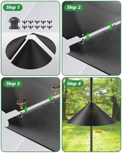 19 Inch Metal Squirrel Baffle for Bird Feeder Pole